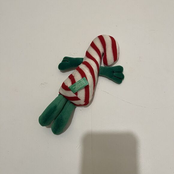 Vintage Eckerd Merry Beans Bean Bag Plush Christmas Peppermint Candy Cane 7.5" - Picture 7 of 8